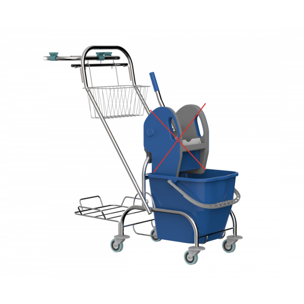 Уборочная тележка одноведерная без отжима 1*25л Metal Clean Луиза